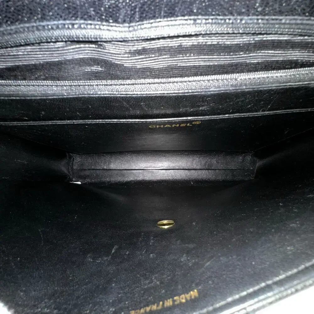 Chanel CC Vintage Quilted Caviar Briefcase